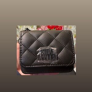 Steve Madden B.Wren Black Keychain Mini Wallet